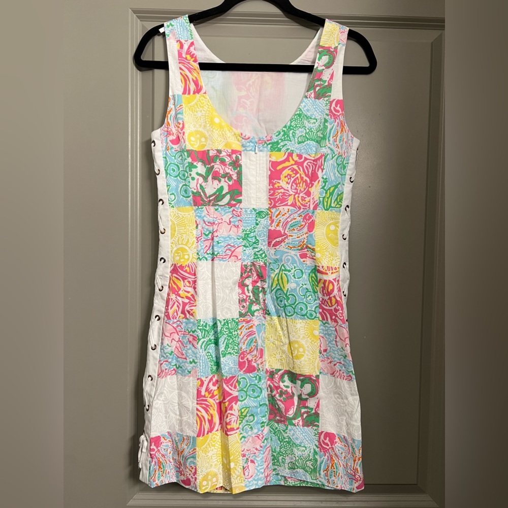 Lilly Pulitzer Delia Multi State Patchwork Lace-U… - image 2